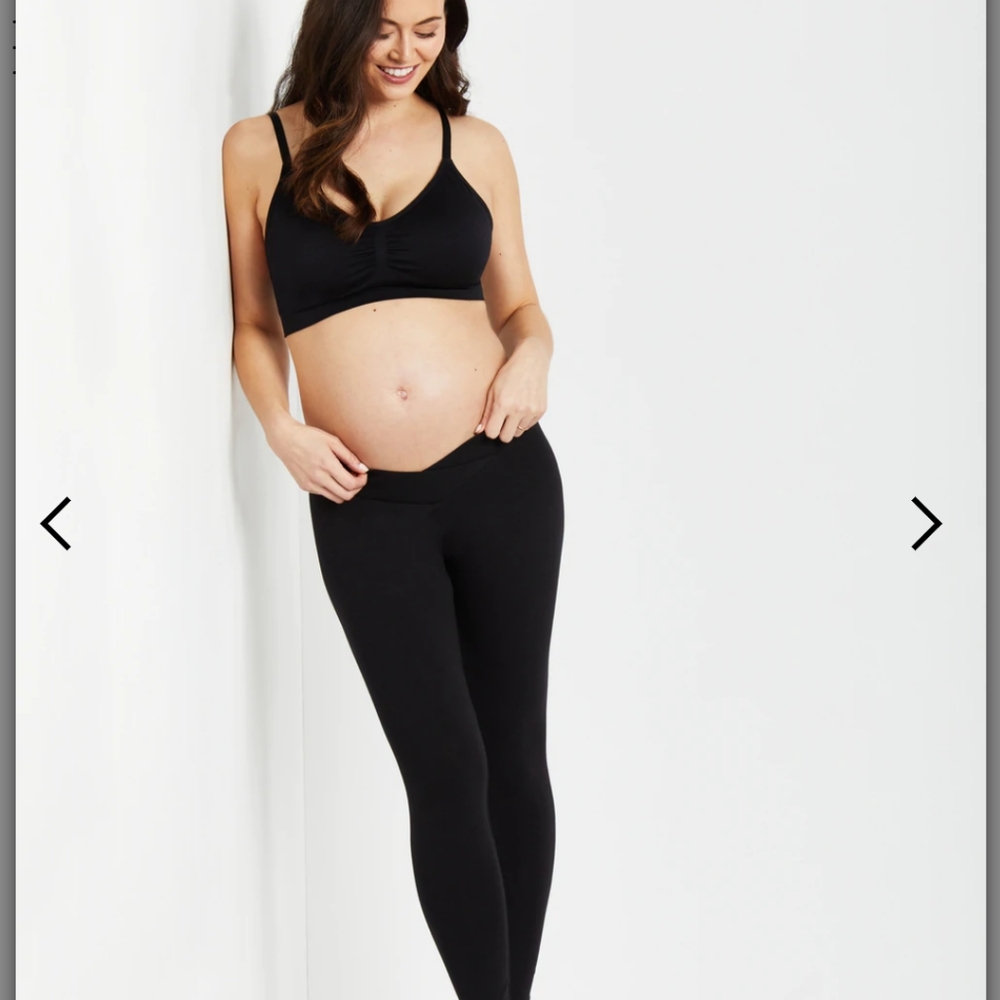 Bundle of 2 under the belly maternity leggins size medium